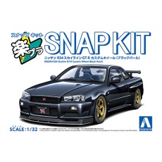 【12CU-BP】楽プラ スナップキット 12CU-BP ニッサン R34スカイラインGT-Rカスタムホイール(ブラックパール)