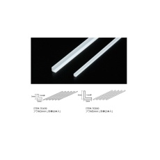 【70199】70199 プラ材3mmL型棒(6本入り)