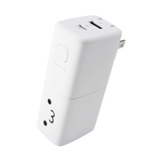 【DE-AC14-5000WF】AC充電器一体モバイルバッテリー(5000mAh/30W/C×1+A×1)