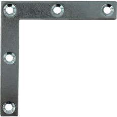 【00069158】DAIDOHANT スリムサポート L字フラット ユニクロ(シルバー) (a)55×(b)12×(t)2mm (1個)