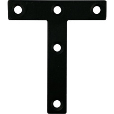 【00069167】DAIDOHANT スリムサポート T字フラット 黒(ブラック) (a)50×(b)12×(c)40×(t)2mm (1個)