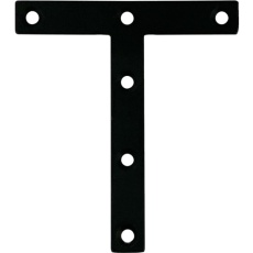 【00069175】DAIDOHANT スリムサポート T字フラット 黒(ブラック) (a)90×(b)12×(c)80×(t)2mm (1個)