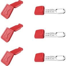 【0063-06TCR】KNIPEX テザーツール 落下防止クリップ+カラーコードクリップ赤セット(各3ピース)