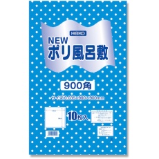 【006685107】HEIKO Nポリ風呂敷 水玉 900角 ブルー 10枚入り