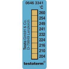 【0646.3341-+204-+260】TESTO サーモメーター・テープ(+204～260℃)