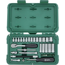 【09001】SATA 6角ソケットレンチセット 差込角6.35mm(36点)