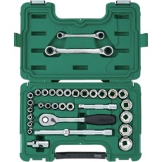 【09099】SATA 6角ソケットレンチセット 差込角12.7mm(33点)