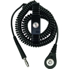 【09188】DESCO リストストラップ、JEWEL、マグネット嵌合 金属長さ調整機能付き、黒、1.83m