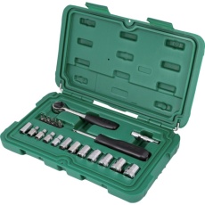 【09521】SATA 6角ソケットレンチセット 差込角6.35mm(21点)