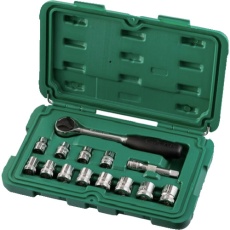 【09523】SATA 6角ソケットレンチセット 差込角9.5mm(14点)