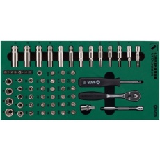 【09901】SATA 1/4”DRソケットレンチセット(6角タイプ)トレー入り