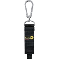 【100-HNH-12BL】WrapーIt カラビナ付き収納ストラップ 12インチ 黒