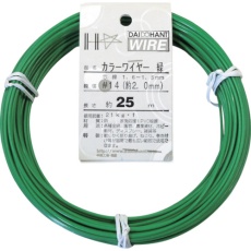 【10155313】DAIDOHANT カラーワイヤー 緑 #14(2.0mm)x25m