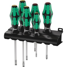 【105650】Wera 334/6 クラフトマンドライバーセット(ラック付)