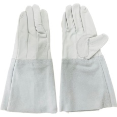 【112】ラッキーワーカー 溶接用革手袋 牛革クレストロング袖床 112 フリー