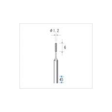 【12132】ナカニシ 電着ダイヤモンドバー 円筒型 φ1.2×6×軸φ3 #600