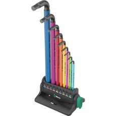 【133165】Wera 950/9 ヘックスプラスマルチカラー3 Lキーセット ミリサイズ ブラックレーザー