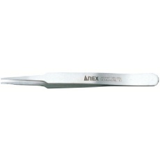 【201】アネックス 高精度18-8ピンセット 先丸型120mm