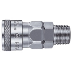 【20SM-STEEL-FKM------】日東 鋼鉄製ハイカプラ ふっ素ゴムFKM (めねじ取付用ソケット)相手側Rc1/4 耐圧力2.0Mpa(04002)
