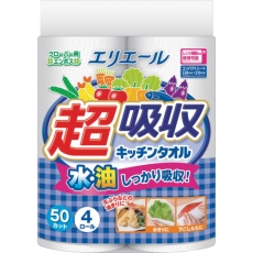 【21001199】エリエール 超吸収キッチンタオル4R(50カット)