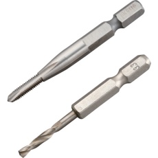 【22263】ミツトモ 六角軸ポイントタップ M6×1.0mm 5.1mm下穴ドリル付