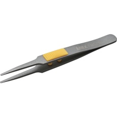 【226】アネックス ラバーグリップ付ステンレスピンセット先丸型120mmフッ素加工