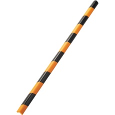 【246353】緑十字 トラ柄コーナー用ガードクッション L型タイプ 黄/黒 CGL-M-TR 34×34×900mm 裏テープ付