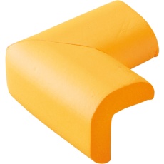 【246362】緑十字 コーナー用ガードクッション V型タイプ イエロー 70×70×44mm 裏テープ付