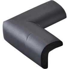 【246363】緑十字 コーナー用ガードクッション V型タイプ ブラック 70×70×34mm 裏テープ付