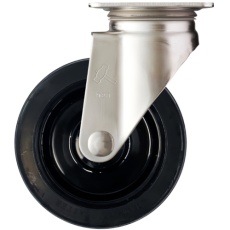 【320S-RBU150】ハンマー Sシリーズオールステンレス 旋回式ゴム車輪(ローラーベアリング)150mm