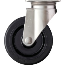 【320S-RU150】ハンマー Sシリーズオールステンレス 旋回式ゴム車輪(ナイロンホイール)150mm