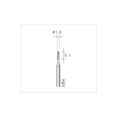 【33116】ナカニシ 精密スチールカッター 12本入 テーパー型 φ1.6×5.1×軸φ2.34