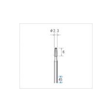 【33119】ナカニシ 精密スチールカッター 12本入 テーパー型 φ2.3×6×軸φ2.34