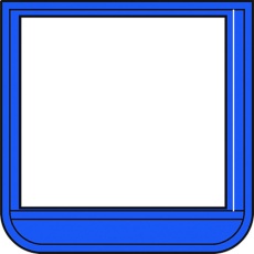 【368-161】ユニット ポケット胸章(ワニ口タイプ)青