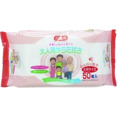【380129】緑十字 ウェットティッシュ 防災用品 大人用からだ拭き(ノンアルコール・緑茶エキス入り)