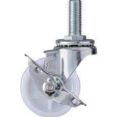 【413SA-N65】ハンマー ねじ込み式 旋回式ナイロン車輪 65mm ストッパー付