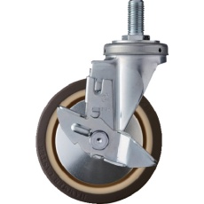 【413SA-UB150】ハンマー ねじ込み式旋回式ウレタンキャスター(ラジアルボールベアリング)150mm ストッパー付