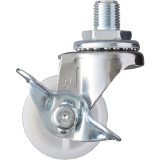 【415A-10N40】ハンマー ねじ込み旋回式ナイロン車輪 40mm UNF1/2 ストッパー付