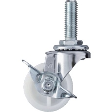 【415EA-N40】ハンマー ねじ込み旋回式ナイロン車輪 40mm ストッパー付
