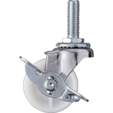 【415EA-N50】ハンマー ねじ込み旋回式ナイロン車輪 50mm ストッパー付