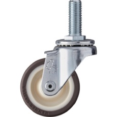 【420SA-UB65】ハンマー ねじ込み式旋回式ウレタンキャスター(ナイロンホイール・ボールベアリング)65mm