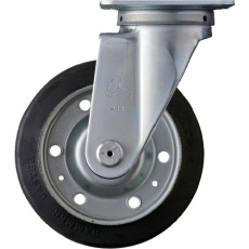 【420S-RB150】ハンマー 旋回式ゴム車輪(スチールホイール・ローラーベアリング)150mm