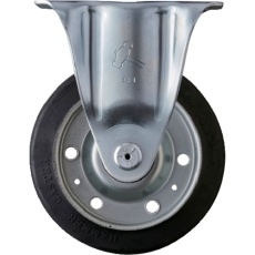 【420SR-RB150】ハンマー 固定式ゴム車輪(スチールホイール・ローラーベアリング)150mm