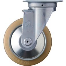 【420S-URB125】ハンマー 旋回式ウレタン車輪(スチールホイール・ローラーベアリング)125mm