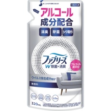 【433723】P&G 消臭スプレー ファブリーズ W除菌+消臭スプレー 布用 無香料 アルコール成分配合 詰め替え 320ml