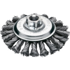 【47225WJP】LESSMANN 左右逆ノットべベルブラシ φ115 高張度鋼線 線径0.5