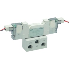 【4GB120R-06-E2-3】CKD 電磁弁 パイロット式5ポート弁 ベース配管