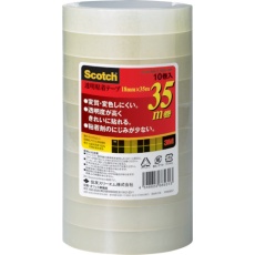 【500-3-1835-10P】3M 透明粘着テープ500 18mmX35m 10巻パック