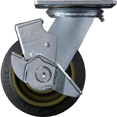 【519BPS-CR125】ハンマー 重荷重用旋回式ゴム車輪(イモノホイール・ラジアルボールベアリング)125mm SP付