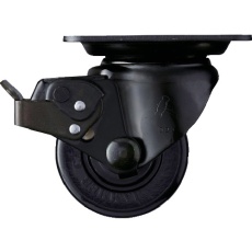 【545H-NRB75】ハンマー 低床重荷重用旋回式ナイロン車輪(ボールベアリング)75mm SP付 本体:黒色